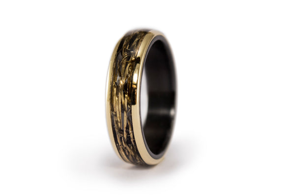 Zirconium and 18ct Gold ring (01211_6N)