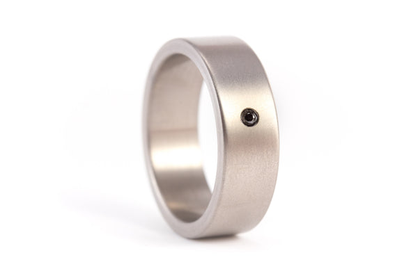 Titanium and graphite wedding bands with diamonds (00002_4D_01100_7Dn)
