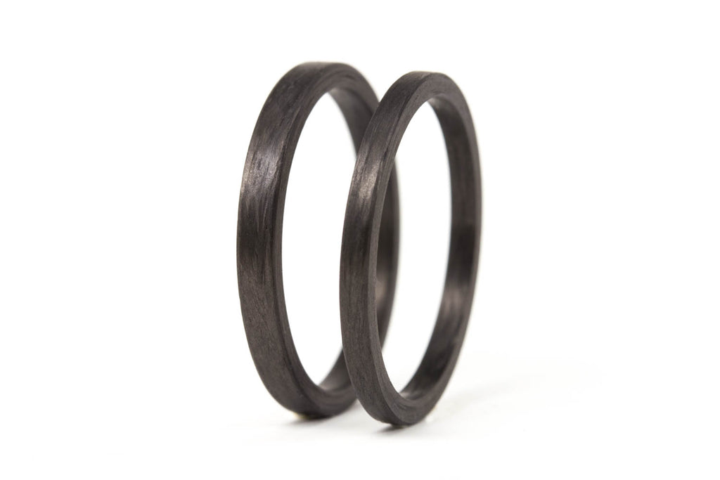 Carbon fiber wedding bands (00101_2.5N2N)
