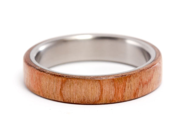 Titanium and walnut bentwood ring (00518_4N)