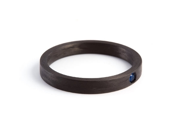 Carbon fiber ring with Swarovski (00101_4S9)