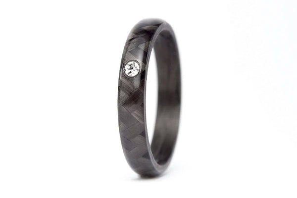 Carbon fiber ring with Swarovski (00103_4S1)
