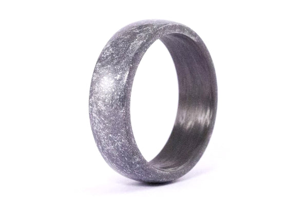 Silvered resin and carbon fiber ring (01101_7N)