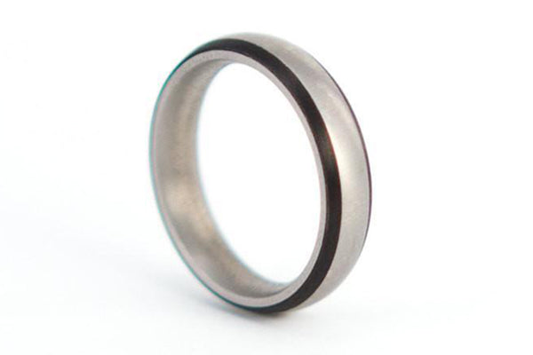 Titanium and carbon fiber ring (00302_4N)