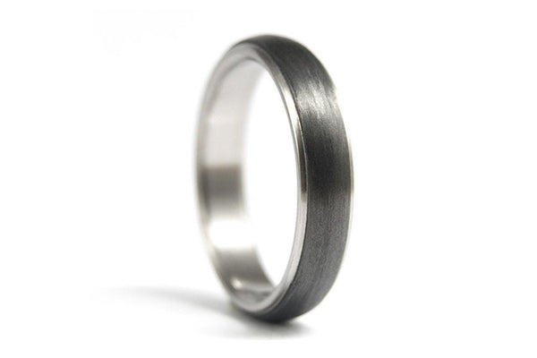 Titanium and carbon fiber ring (00305_4N)