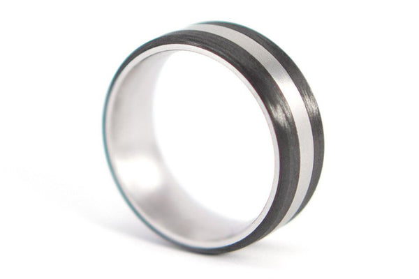 Titanium and carbon fiber ring (00307_7N)