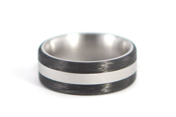 Titanium and carbon fiber ring (00307_7N)
