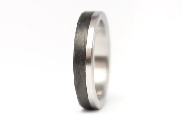 Titanium and carbon fiber ring (00309_4N)