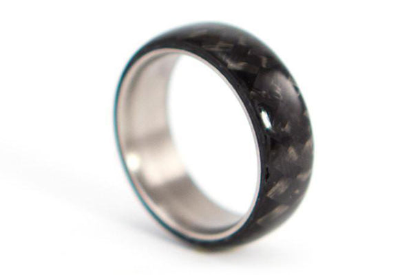 Titanium and carbon fiber ring (00311_7N)
