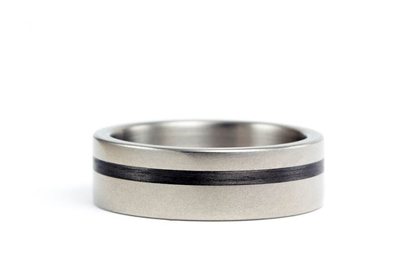 Titanium and carbon fiber ring (00313_7N)