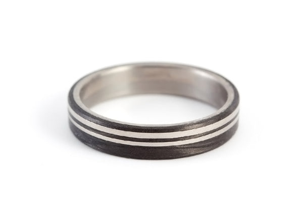 Titanium and carbon fiber ring (00314_4N)