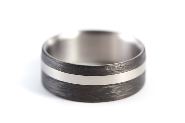 Titanium and carbon fiber ring (00315_7N)