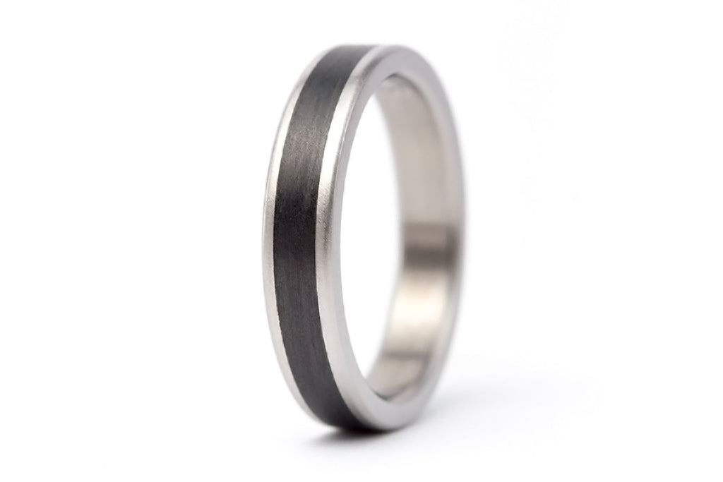 Titanium and carbon fiber ring (00317_4N)
