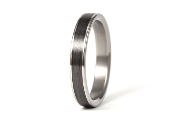 Titanium and carbon fiber wedding bands (00333_4N4N)