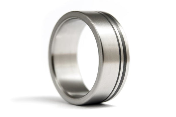 Titanium and carbon fiber ring (00336_8N)