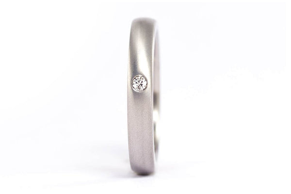Matte titanium ring with Swarovski (00003_3S1)