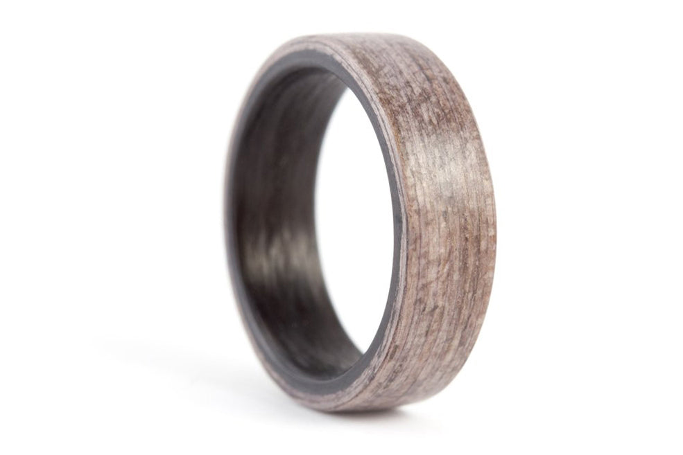 Carbon fiber and bentwood ring (00414_6N)