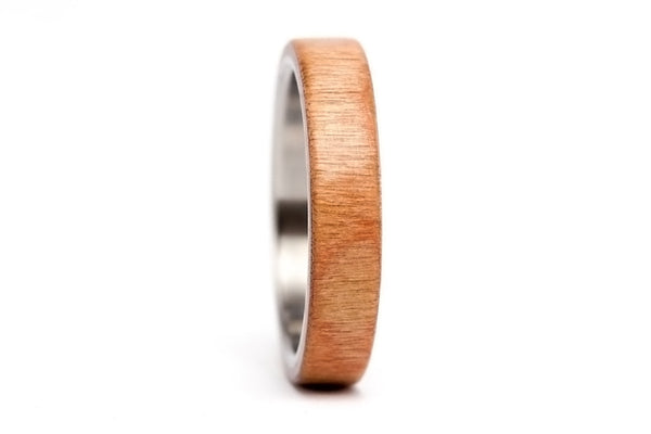 Titanium and walnut bentwood ring (00518_4N)