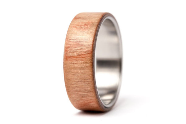 Titanium and walnut bentwood ring (00518_7N)