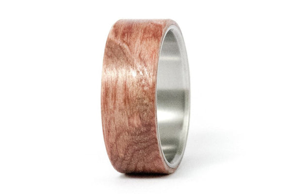 Titanium and walnut bentwood ring (00521_8N)