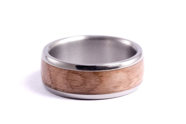 Titanium and walnut bentwood ring (00527_8N)