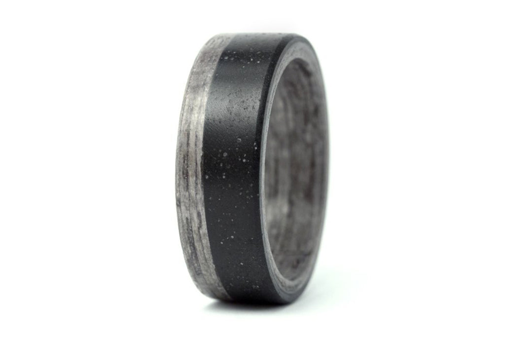 Concrete and bentwood ring (00903_6N)