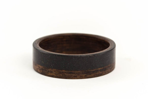 Concrete and wenge bentwood ring (00904_6N)