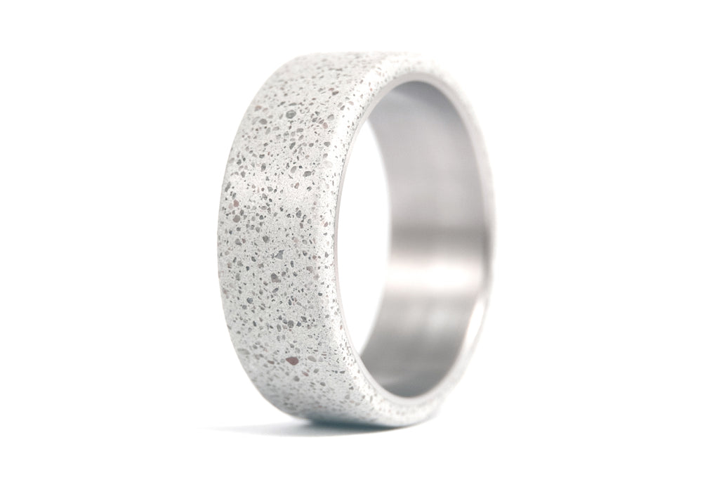 Titanium and concrete ring (00705_7N)
