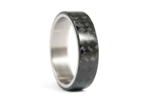 Titanium and carbon fiber ring (00312_6N)