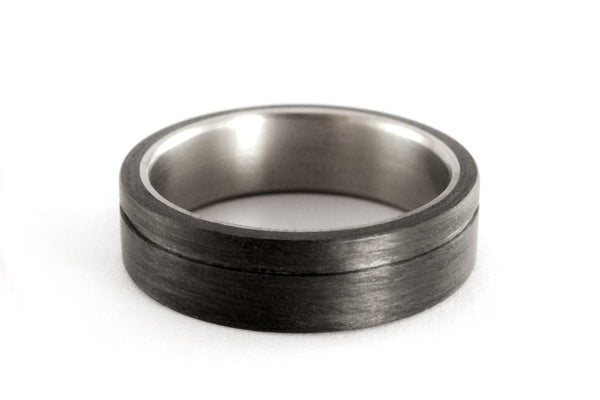 Titanium and carbon fiber ring (00346_7N)