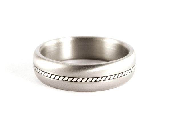 Titanium and silver wedding bands (04100_4N7N)