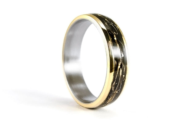 18ct gold and titanium ring (04706_5N)