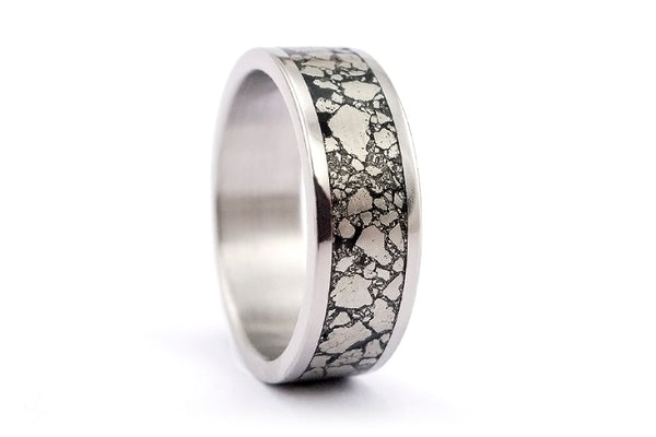 Titanium and pyrite ring (03224_7N)