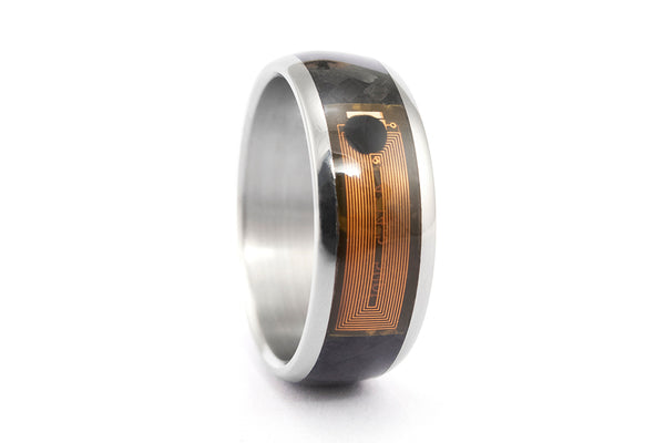 NFC Smart Ring with titanium and carbon fiber (04905_8N)