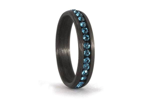 Carbon fiber ring with Swarovskis (00117_3S1)