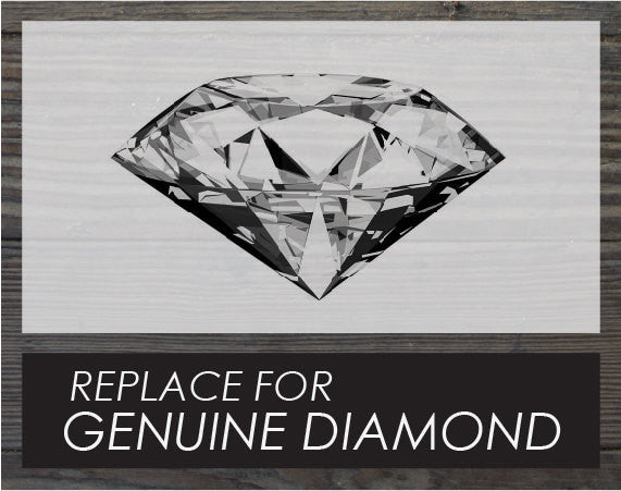 Upgrade. Replace for a genuine diamond.